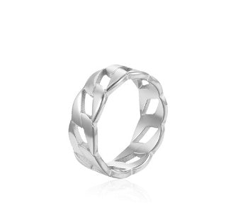 Vintage Titanium Steel Plated 18K Gold Ring